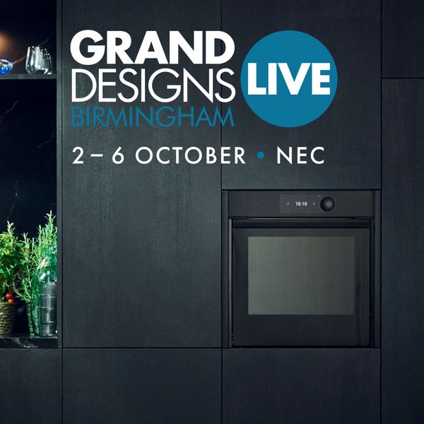 NEFF dark built in appliances with Grand Designs Live icon