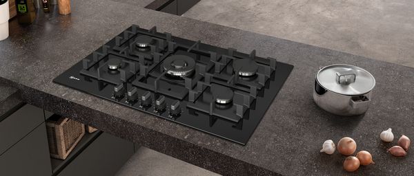 NEFF gas hob built into a countertop