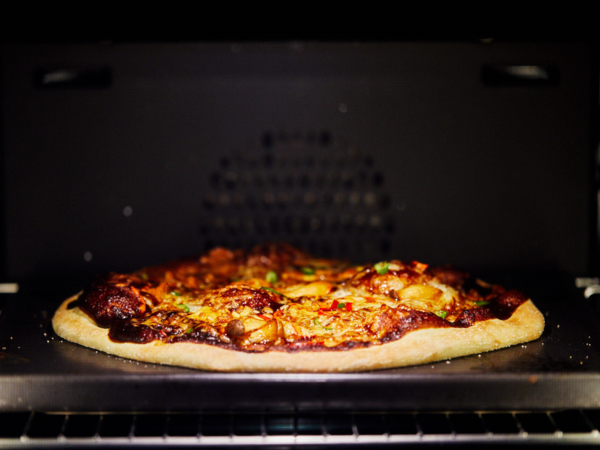 Pizzastufe im Backofen