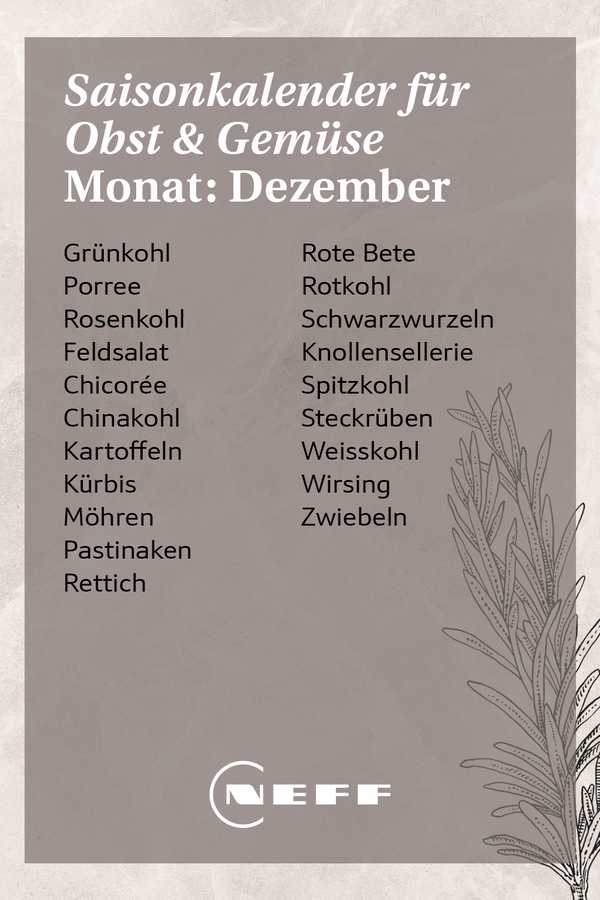 Saisonkalender Dezember