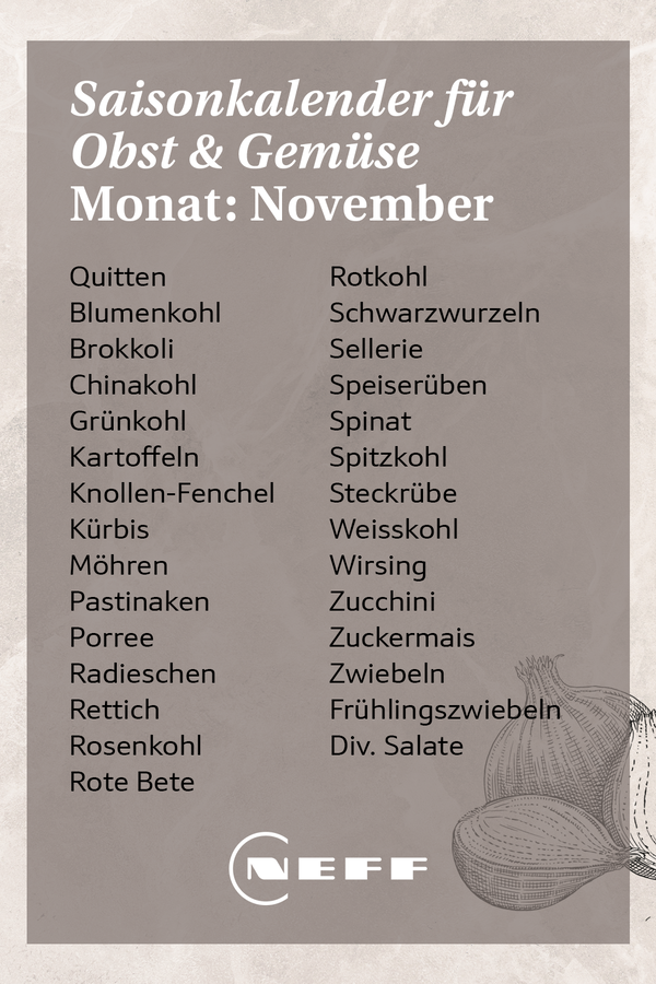 Saisonkalender November