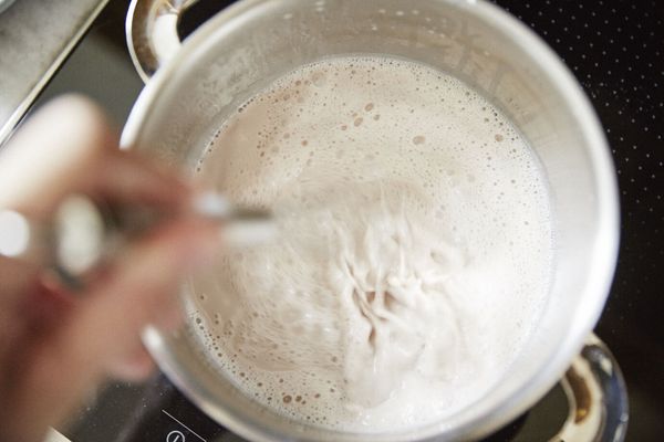 Recipiente di latte per ricetta