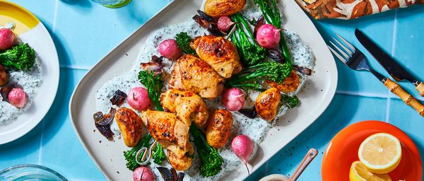 Air Fried Lemon Garlic Chicken with Vegetables