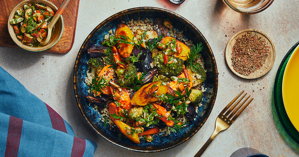Rezept: Buddha Bowl mit Quinoa und Gemüse aus der Heißluftfritteuse