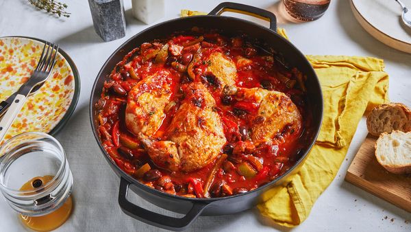 Oven Baked Chicken Cacciatore