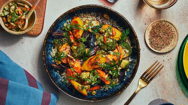 Buddha Bowl with Air Fried Vegetables and Quinoa