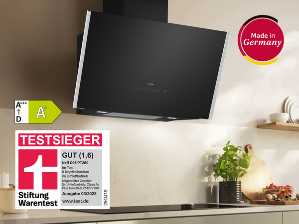 Testsieger: NEFF Dunstabzugshaube D98IPT2S0 – Wandesse im Schräg-Design