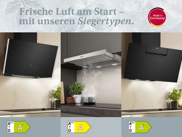 Dunstabzugshauben Test 2025: Drei NEFF Hauben überzeugen bei Stiftung Warentest