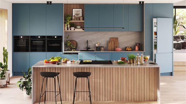Open NEFF kitchen scene with NEFF appliances
