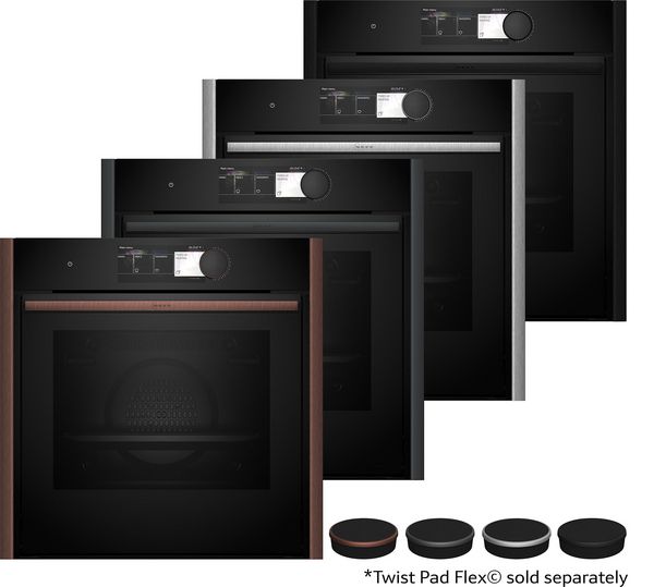 Flex Design - austauschbare Lisenen und Griffe am Backofen