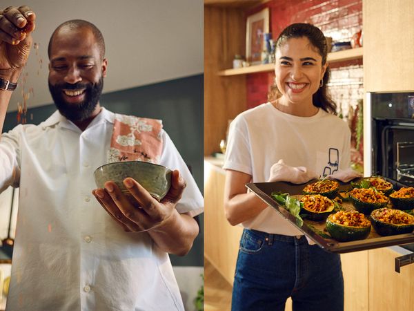 Multiple people cooking in different kitchens