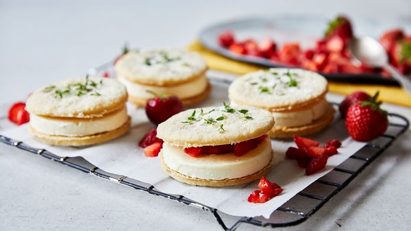 Strawberry & Thyme Ice Cream Sandwich