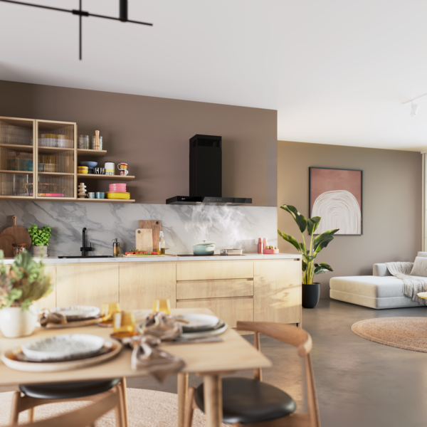 Leise Wandesse im Boxdesign integriert in K&uuml;che