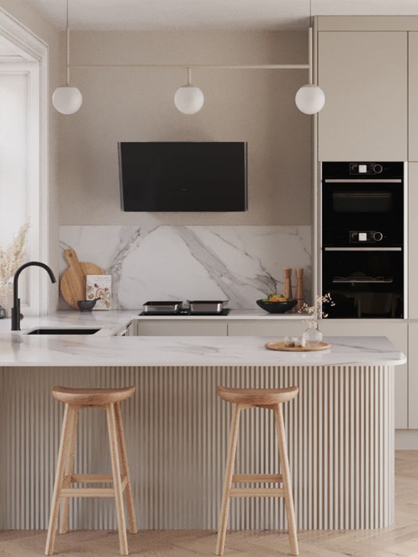 Bright open kitchen with multiple NEFF appliances