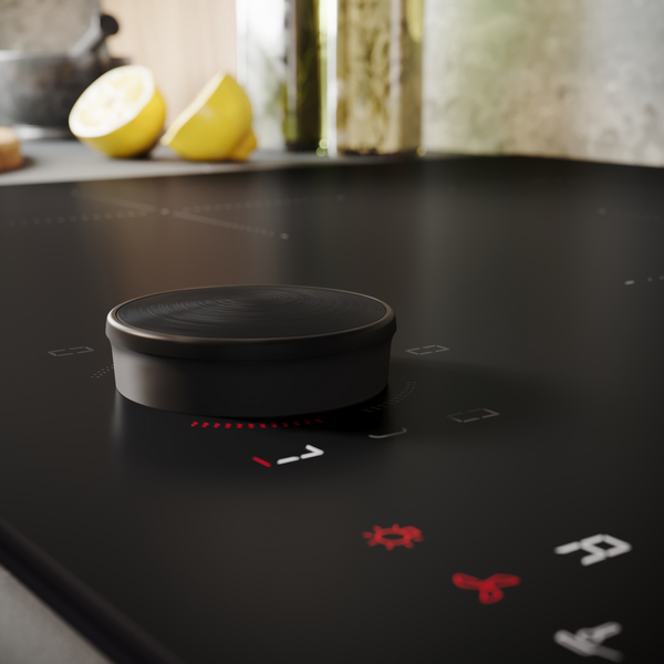 Bedieningspaneel van de matzwarte inductiekookplaat