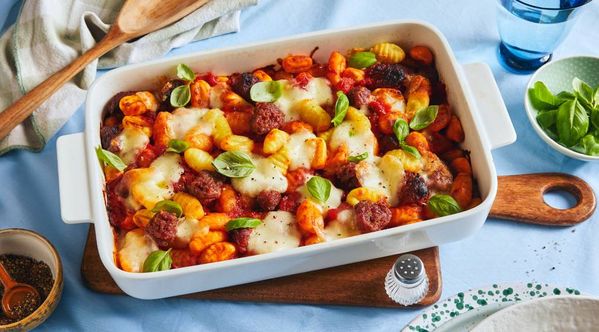 5-Ingredient Baked Gnocchi with Italian Sausage
