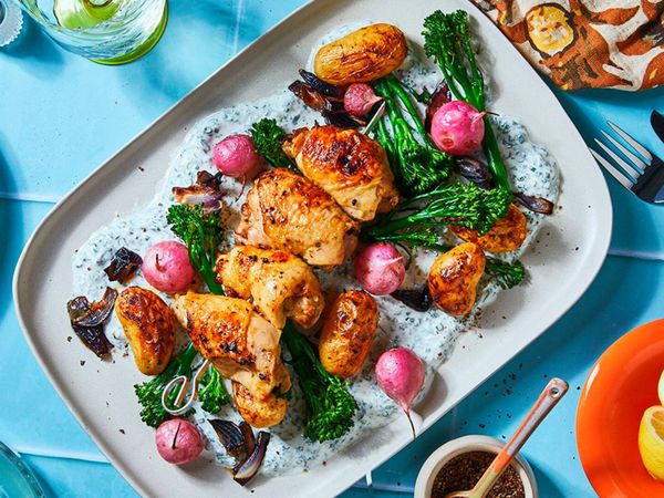 Lemon Garlic Chicken with Vegetables Recipe