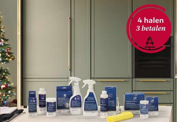 Keukenapparatuur van NEFF kookplaten en ovens met accessoires. Button met 4=3