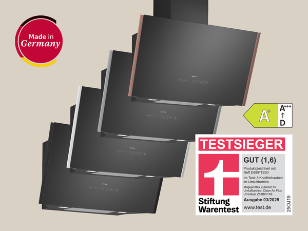 Testsieger: NEFF Dunstabzugshaube D98IPT2Y5 &ndash; Wandesse im Schr&auml;g-Design