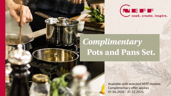 Three pots and pans together with promotion dates