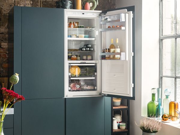 NEFF built-in fridge with door open