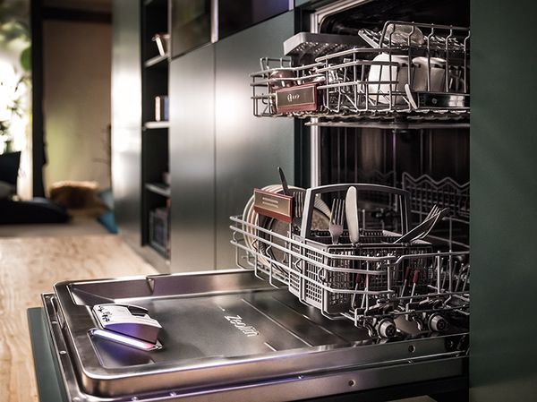 NEFF Home Connect Dishwasher with door open