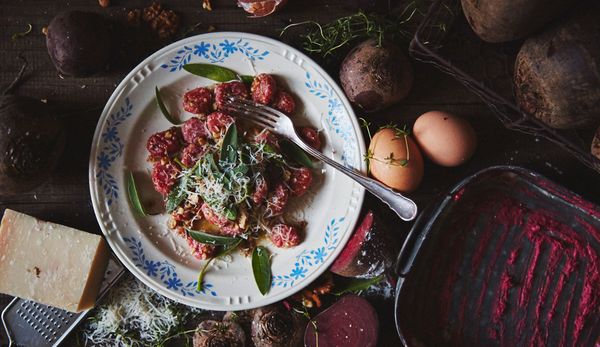 Beetroot Gnocchi with Walnut-Sage Butter