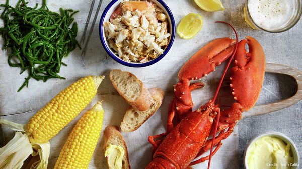 Seafood banquet with aioli, sweetcorn and clarified butter