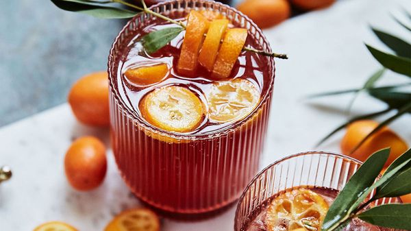 Christmas cocktail with cumquats