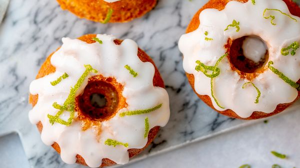 Step 7 -  nectarine bundt cakes