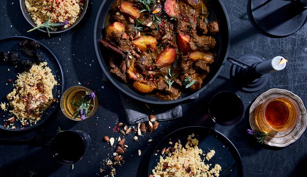 Lamb ragout with plums
