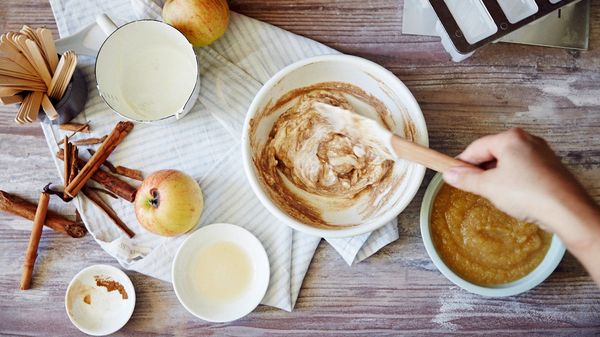 Step 1 -  Apple & Cinnamon Ice Creams