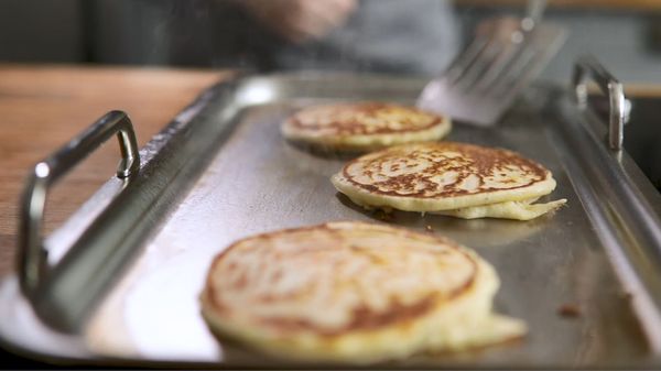 Step 5 - cherry bakewell pancakes