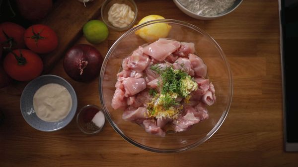 Step 1 - Chicken kebab 