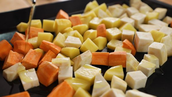 Step 2 - celeriac, apple and walnut soup