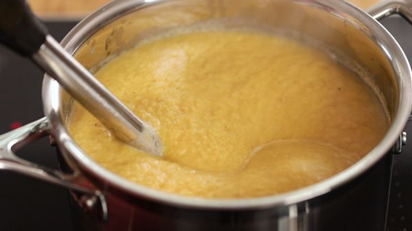 Step 5 - celeriac, apple and walnut soup