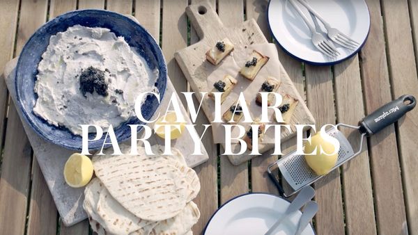 Caviar party bites video