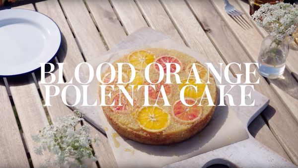 Blood orange and polenta cake video