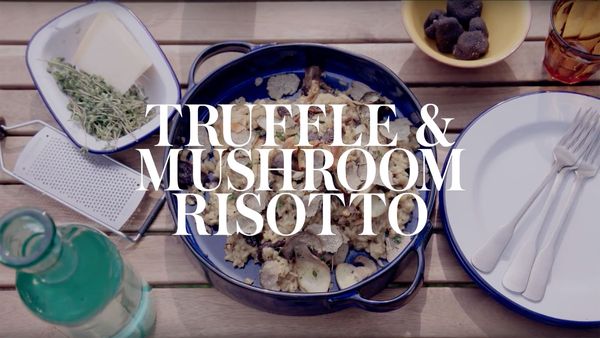 Foraged mushroom and truffle risotto video