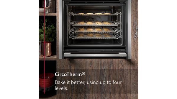 N 90 Built-in oven with steam function 60 x 60 cm Stainless steel B48FT78H0B B48FT78H0B-10