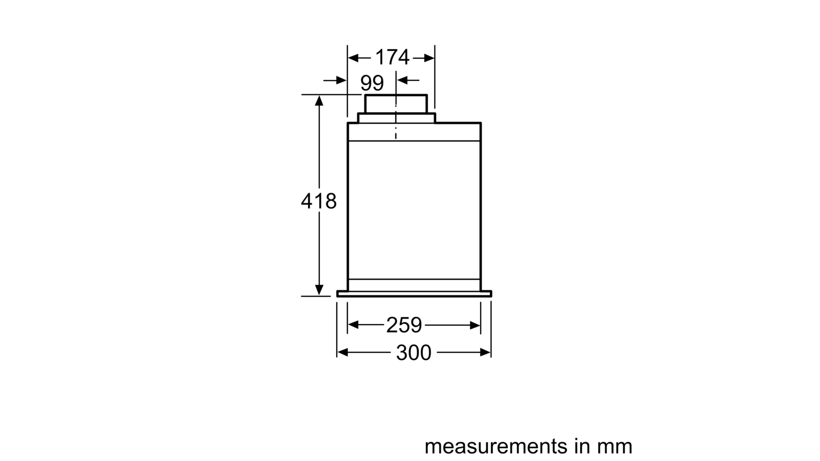 Neff D55mh56n0b Integrated Rangehood