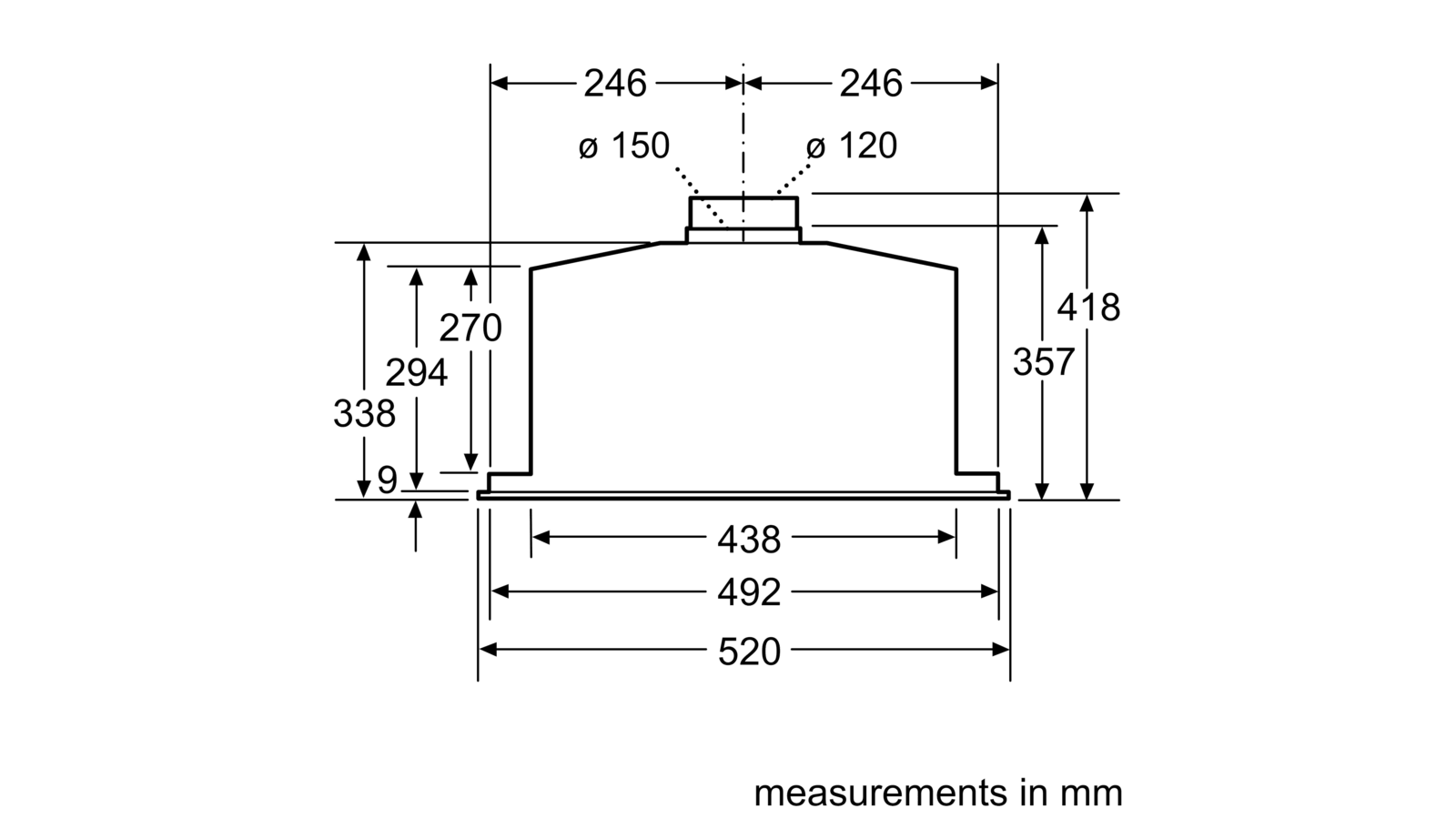 Neff D55mh56n0b Integrated Rangehood