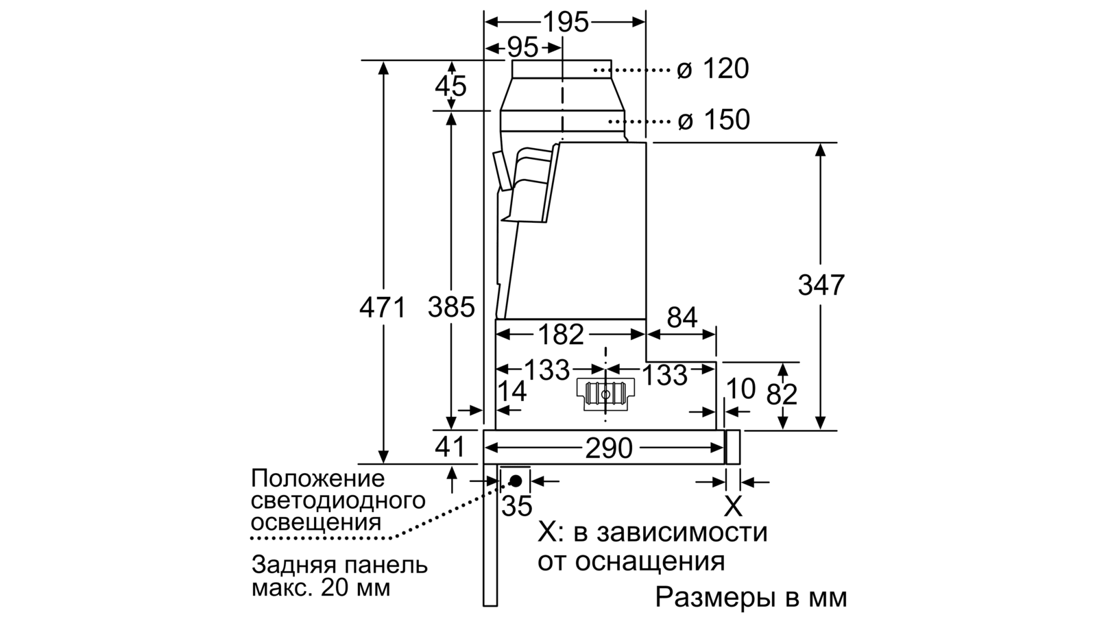 Neff d55ml66n1 схема встраивания