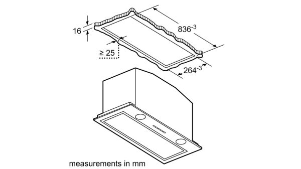 N 70 integrated rangehood 86 cm Stainless steel D58ML66N1 D58ML66N1-5