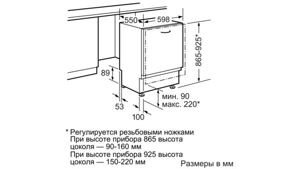 Neff s853ikx50r схема встраивания