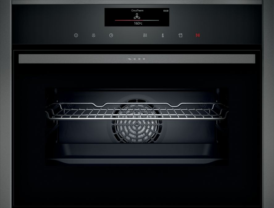 N 90 Built-in compact oven with steam function 60 x 45 cm Graphite-Grey C18FT28G0 C18FT28G0-1