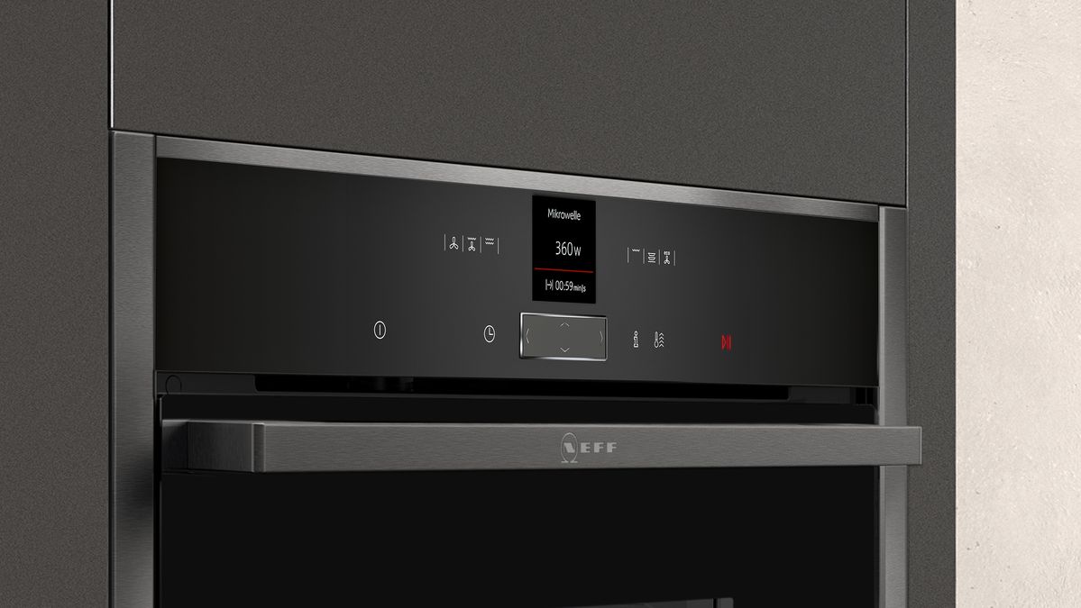 N 70 Built-in compact oven with microwave function 60 x 45 cm Graphite-Grey C17MR02G0B C17MR02G0B-2