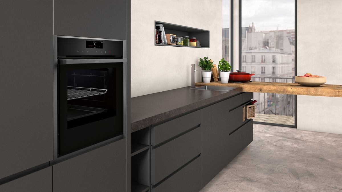 N 90 Built-in oven with added steam function 60 x 60 cm Graphite-Grey B58VT68G0 B58VT68G0-4