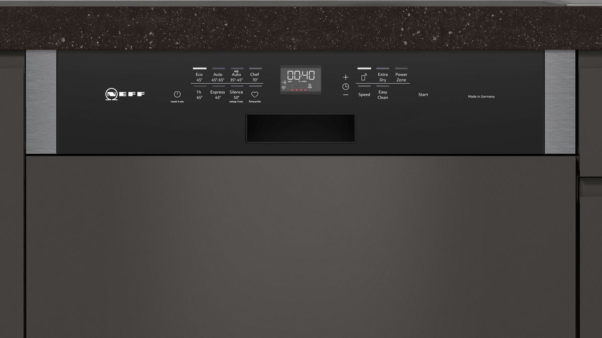 N 70 semi-integrated dishwasher 60 cm Stainless steel, Tall Tub S247HDS01A S247HDS01A-3