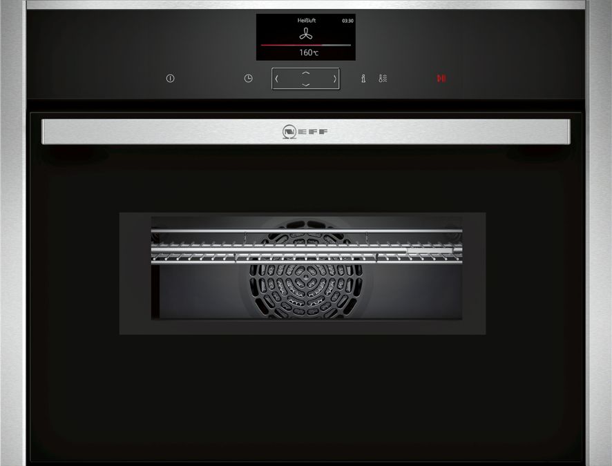 N 90 Built-in compact oven with microwave function 60 x 45 cm Stainless steel C27MS22H0B C27MS22H0B-1